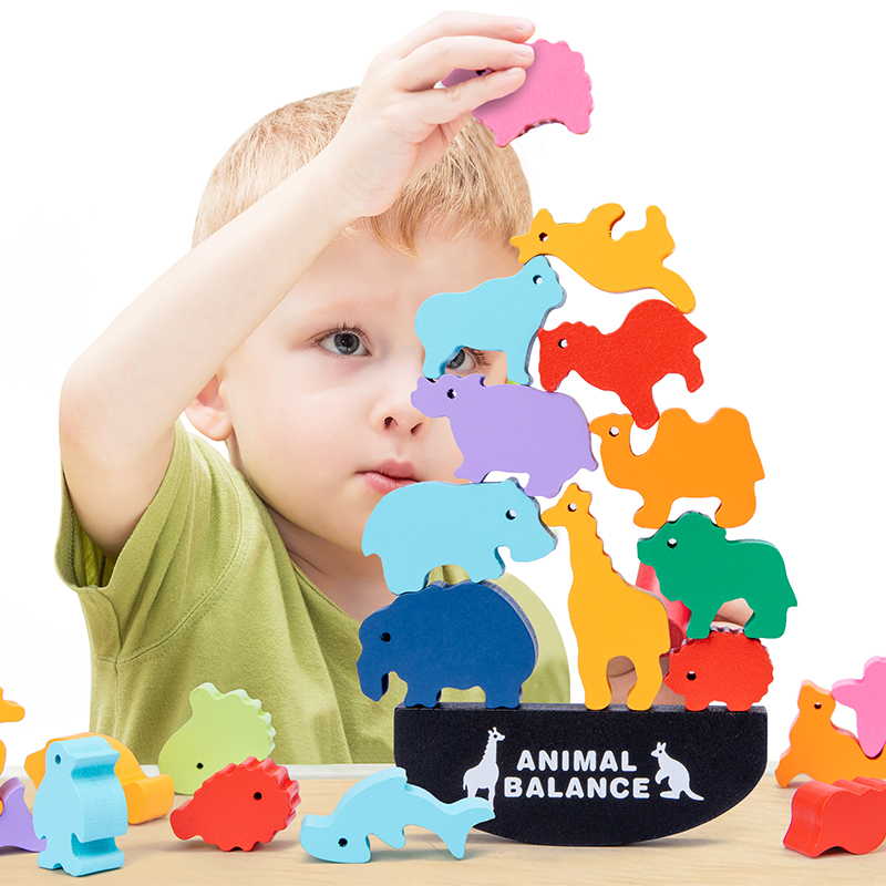 Wooden Blocks Stacking - Juego de Bloques de Equilibrio de