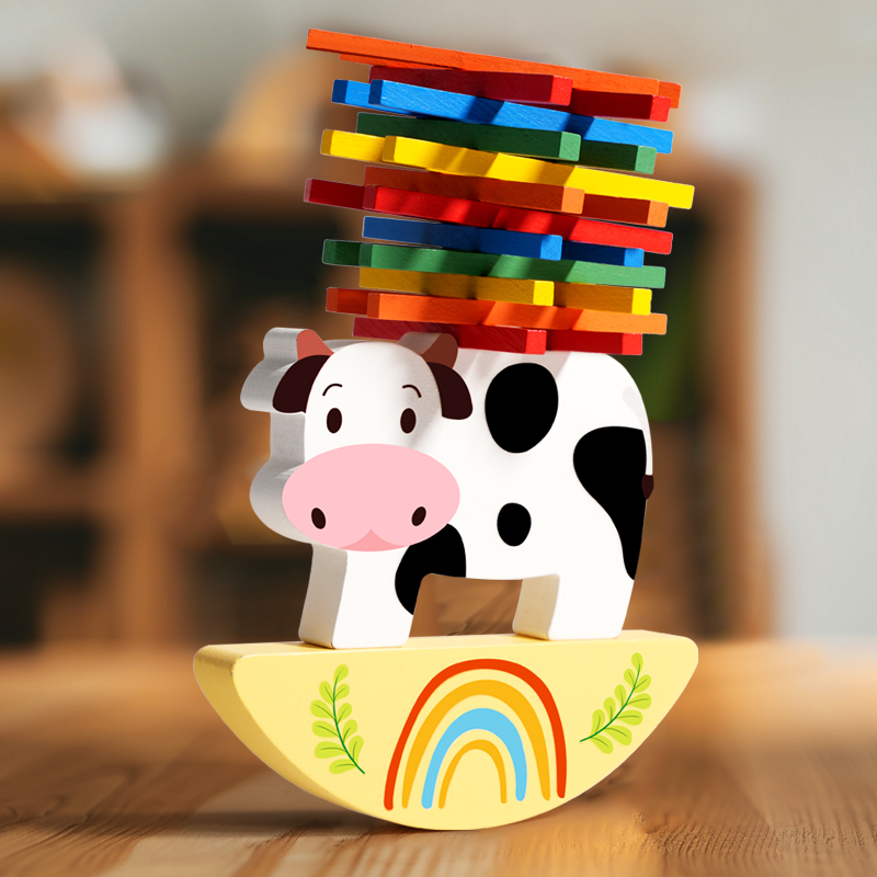 Wooden Blocks Stacking - Juego de bloques de apilamiento de