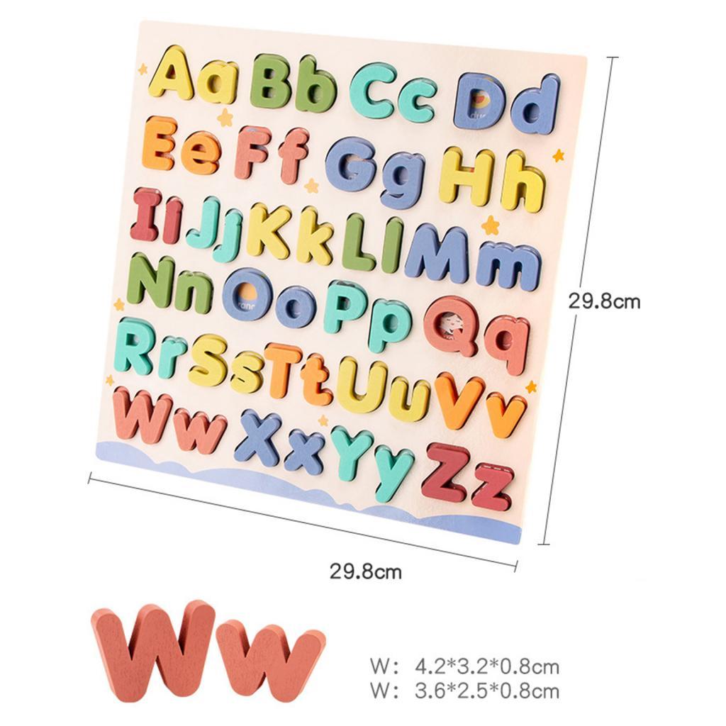 Kids Toys Cartoon Images - Rompecabezas de alfabeto de madera para