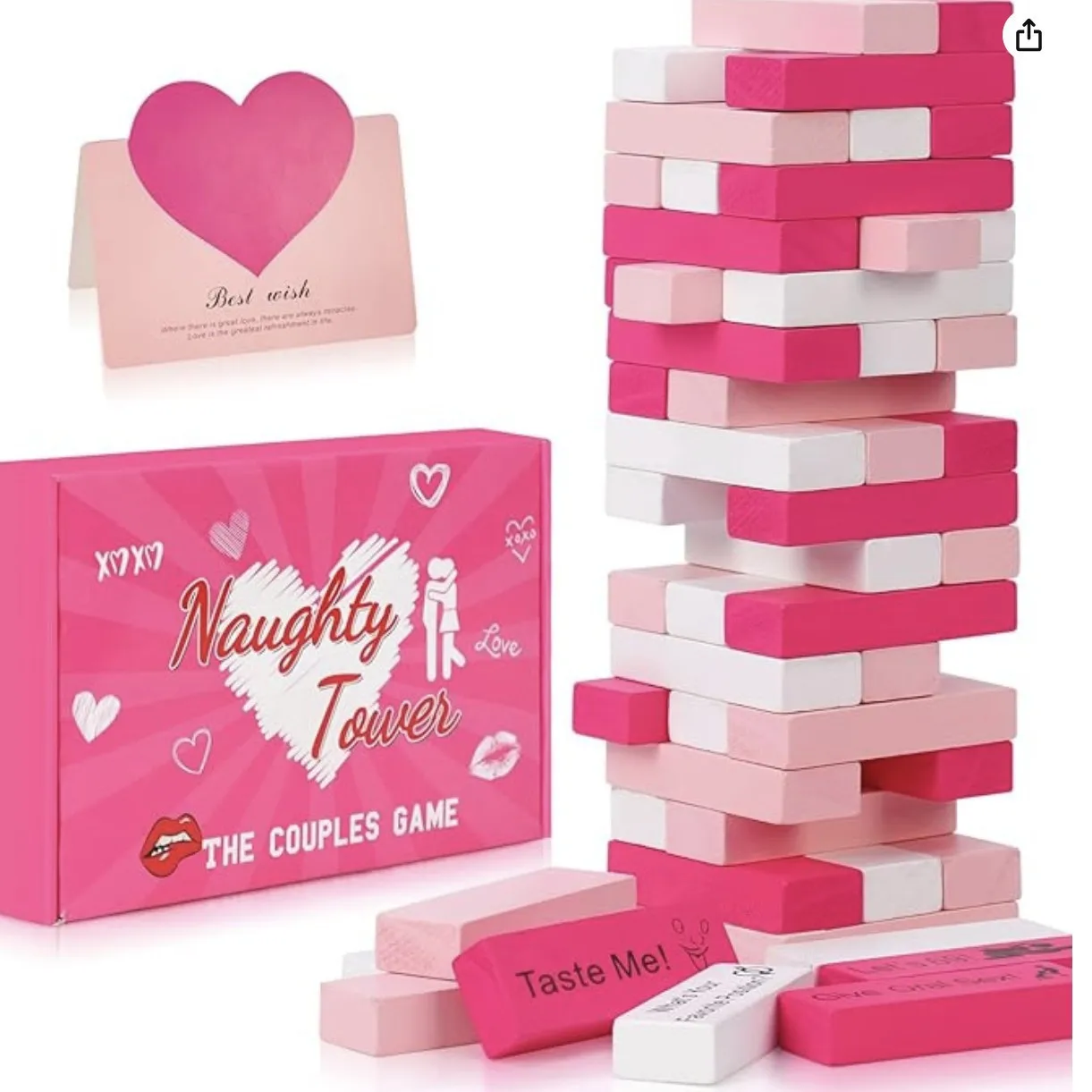 Wooden Blocks Stacking - Juego de torre de bloques de