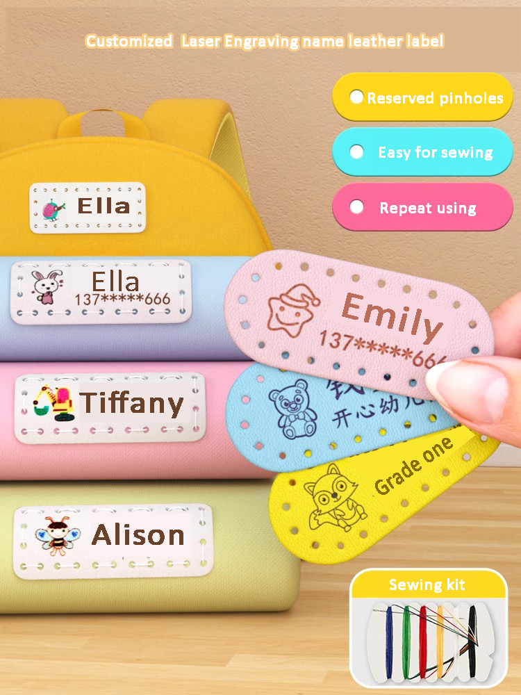 Laser Tag Set Kids - Etiqueta de cuero con nombre personalizado,