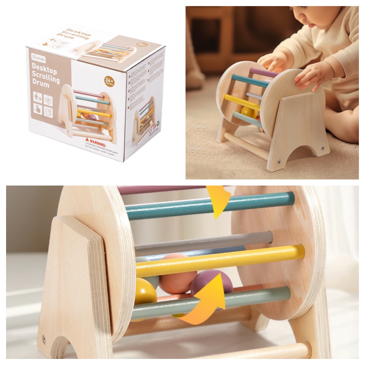 Campana de mano para bebé, ins - Wooden Blocks Stacking reseña y precio