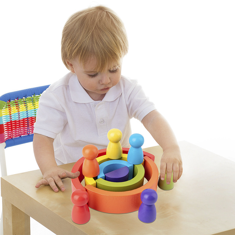Juguete de Madera Arcoíris par - Wooden Blocks Stacking reseña y precio