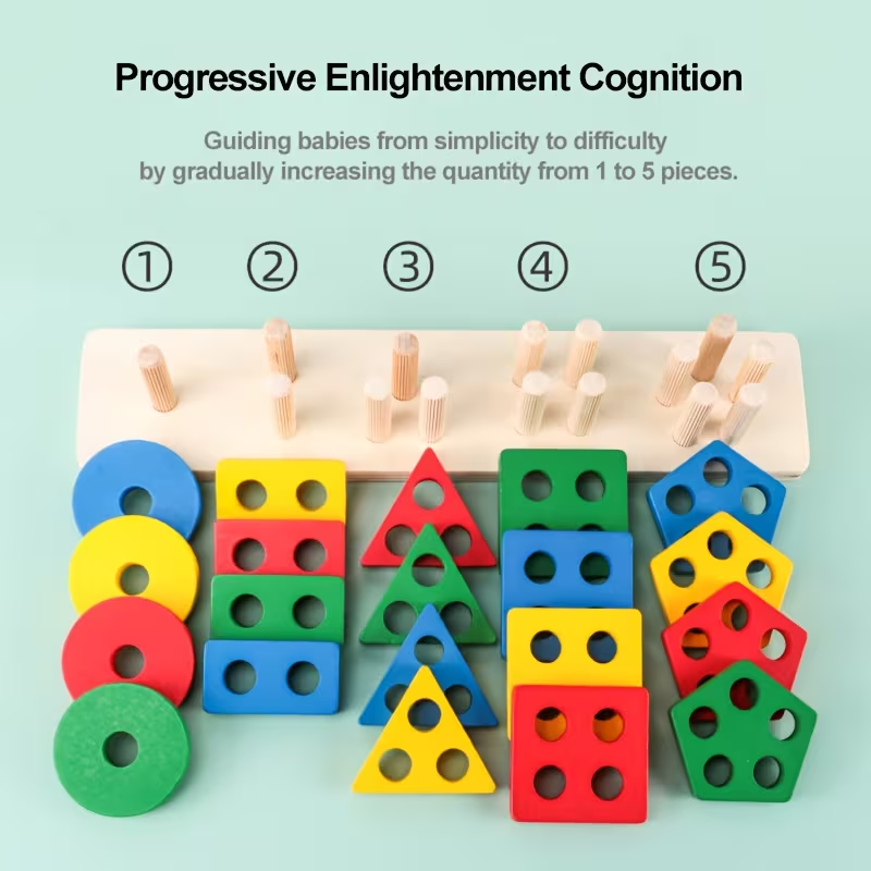 Juegos de madera Montessori, j - Kids Toys 2 Year Old reseña y precio