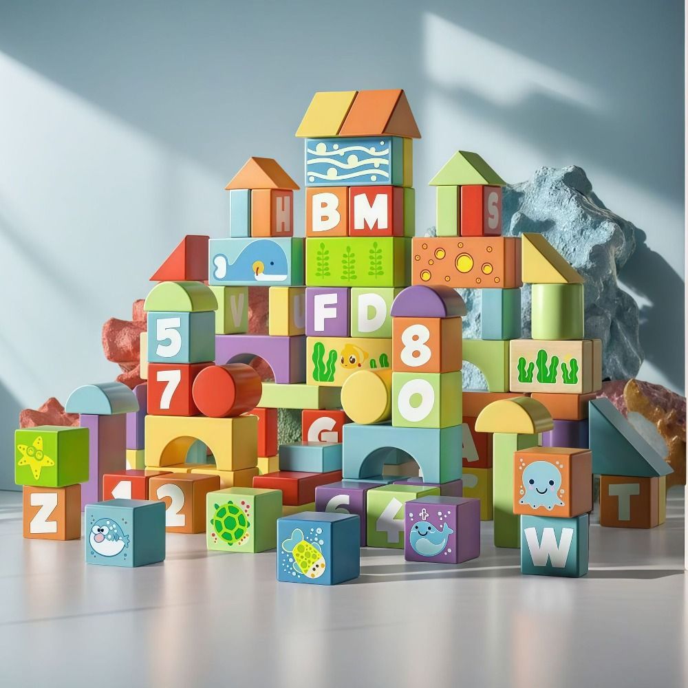 Bloques de construcción de mad - Wooden Blocks Stacking reseña y precio
