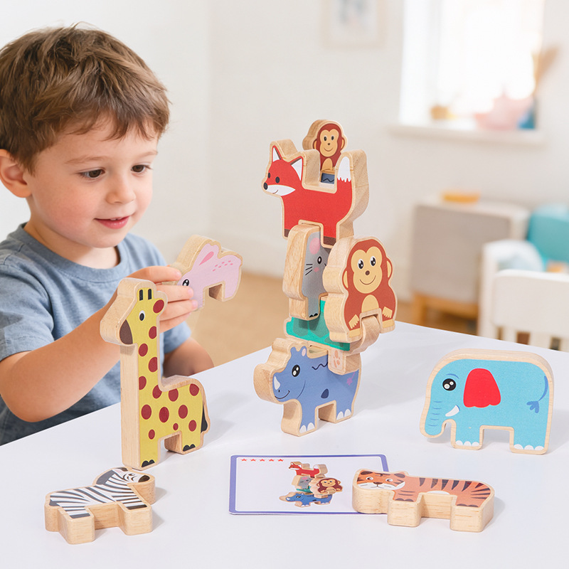Bloques de Madera Apilables co - Wooden Blocks Stacking reseña y precio