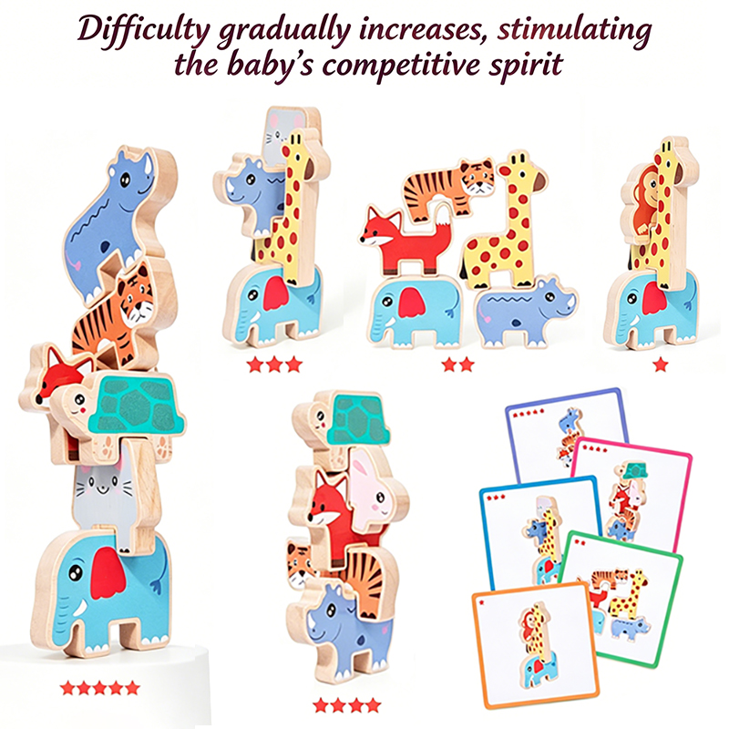 Bloques de Madera Apilables co - Wooden Blocks Stacking reseña y precio