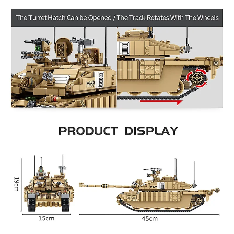 1687 Uds. Tanques militares UK - Kids Toys Uk reseña y precio