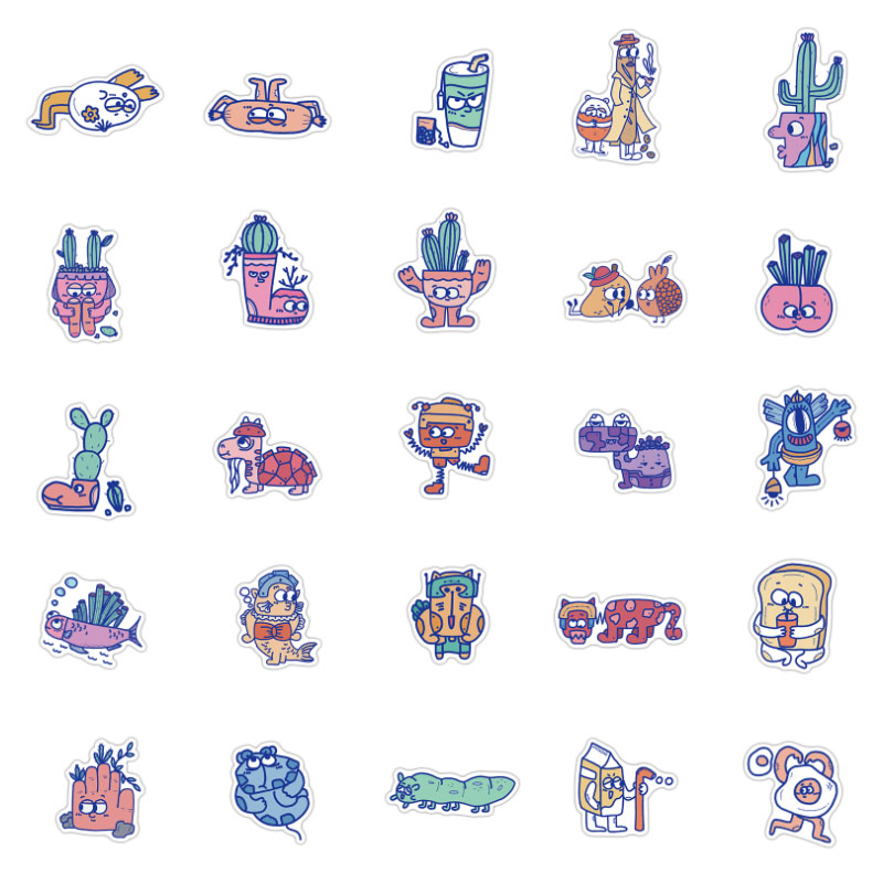 10/30/50 Uds. Pegatinas de gra - Kids Toys Cartoon Images reseña y precio