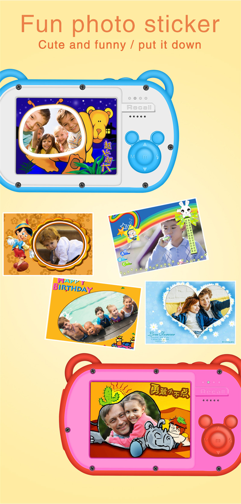 Cámara bonita de dibujos anima - Kids Toys Cartoon Images reseña y precio