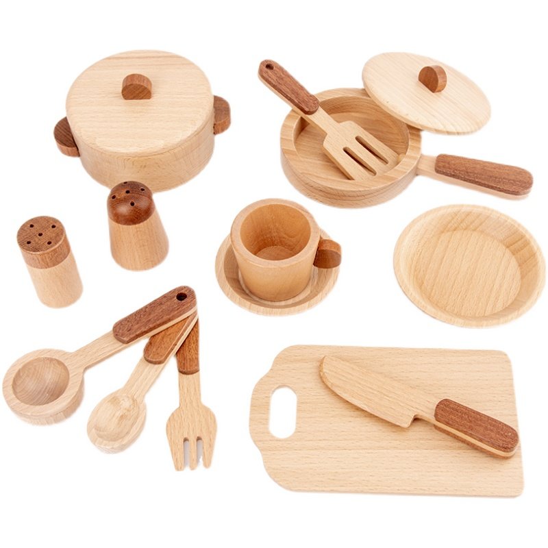 Juego de cocina de madera de h - Kids Toys Kitchen reseña y precio