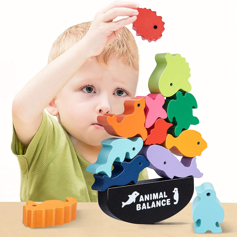 Nuevos niños Montessori bloque - Wooden Blocks Stacking reseña y precio