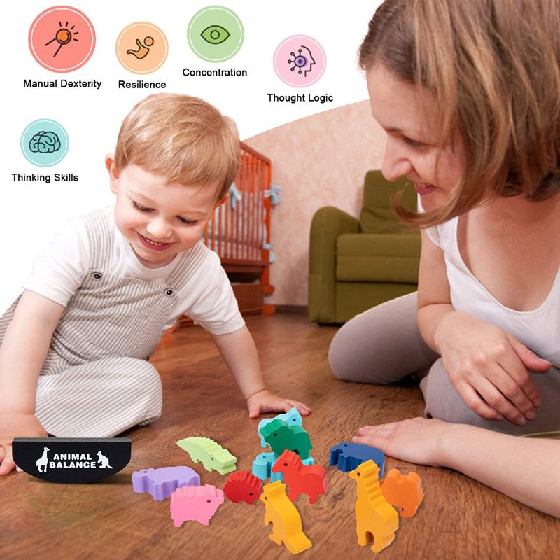 Nuevos niños Montessori bloque - Wooden Blocks Stacking reseña y precio