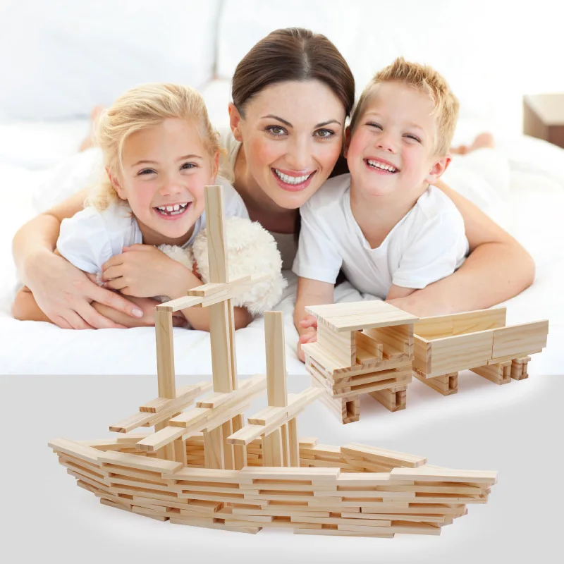 Kit de construcción de bloques - Wooden Blocks Stacking reseña y precio