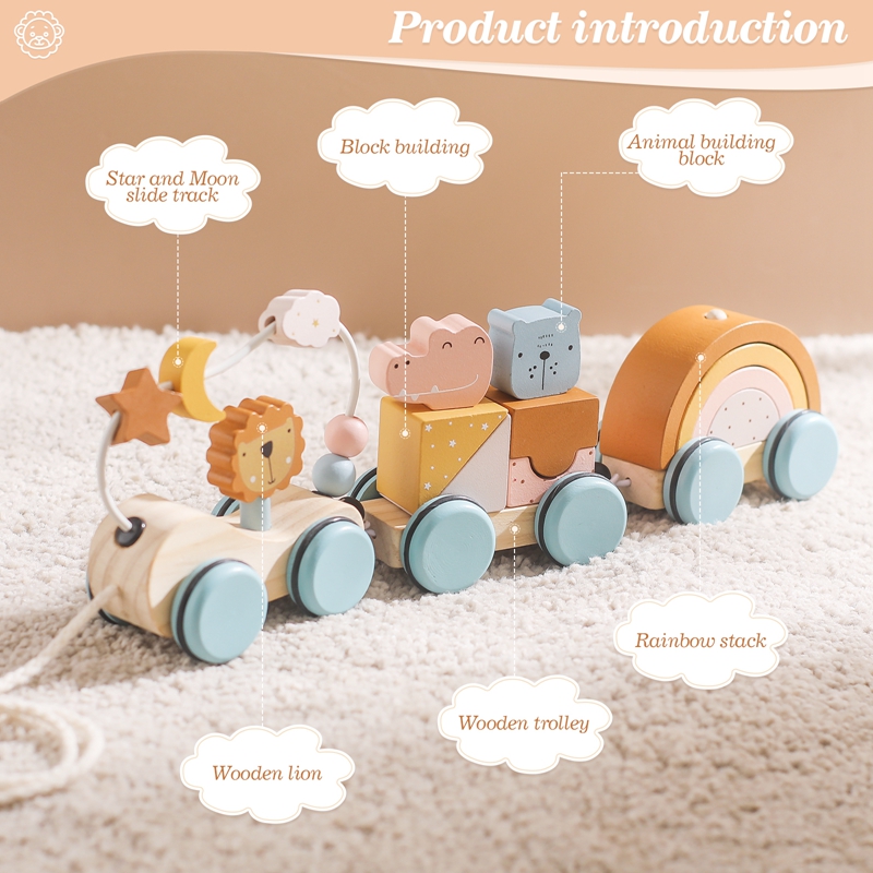 Juguetes Montessori de madera, - Wooden Blocks Stacking reseña y precio