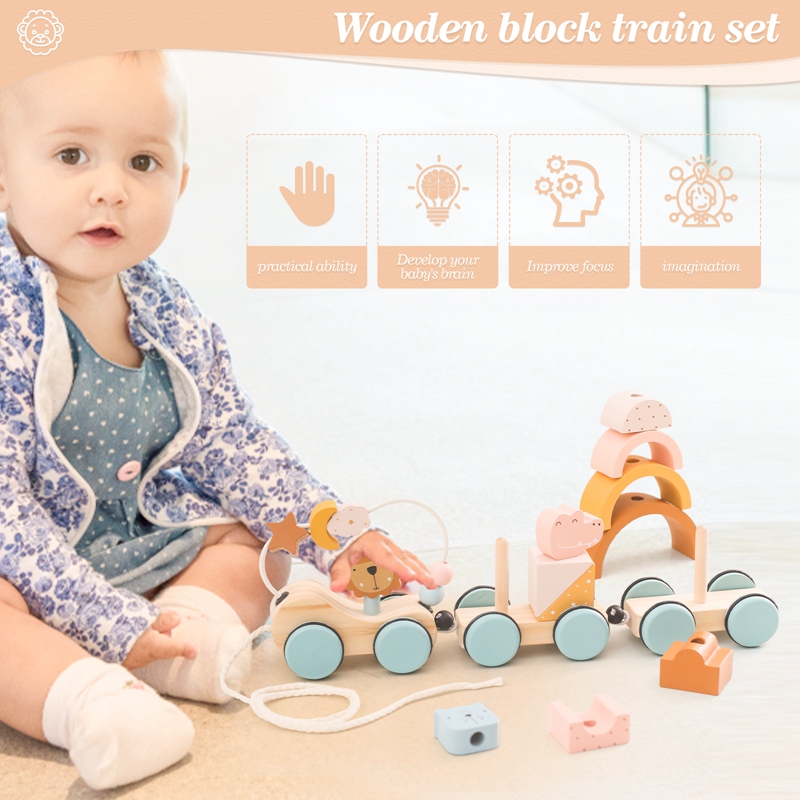 Juguetes Montessori de madera, - Wooden Blocks Stacking reseña y precio