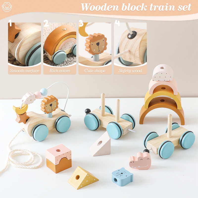 Juguetes Montessori de madera, - Wooden Blocks Stacking reseña y precio