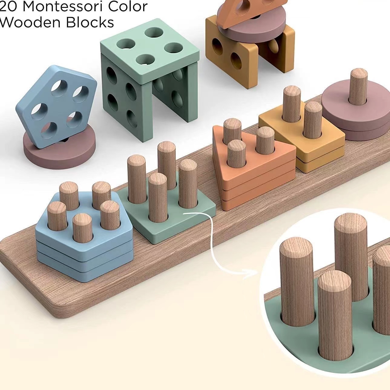 Juguetes Montessori para mayor - Wooden Blocks Stacking reseña y precio