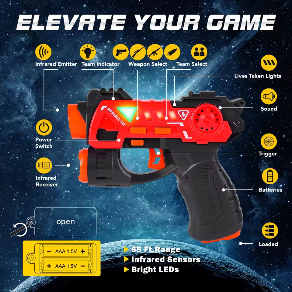 Juego de pistolas con etiqueta - Laser Tag Set Kids reseña y precio
